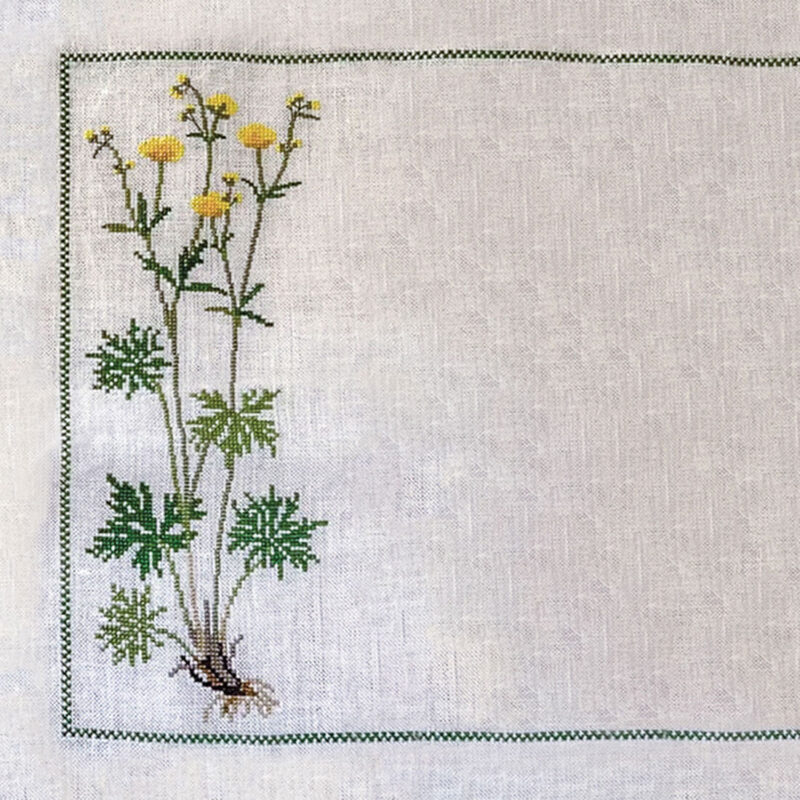 14-4515,01 Bidende ranunkel (A) - dækkeserviet - Gerda Bengtsson (GB)