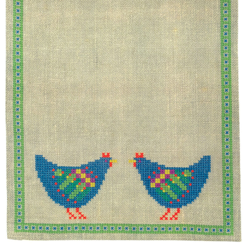 16-3460 Blå høns - bordløber - Else Thordur Hansen (ETH)