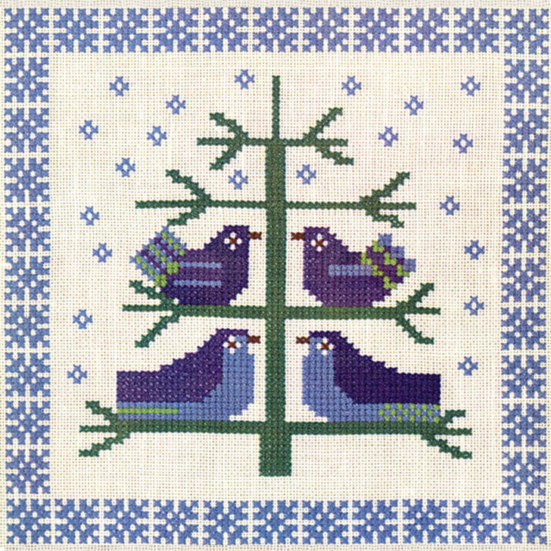 17-3581,12 Fugle i træ - mellemlægsserviet - Else Thordur Hansen (ETH)