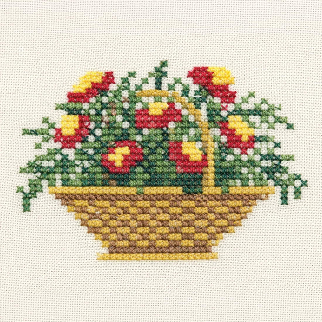 30-5596 Tagetes i kurv - vægstykke - Gerda Bengtsson (GB)