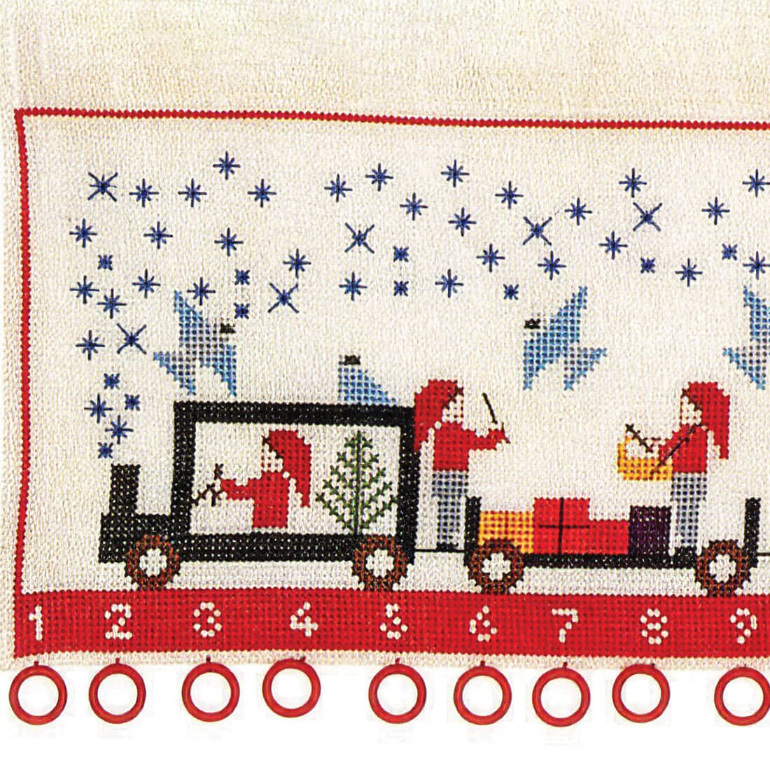 34-6276 Nisseoptog - julekalender - Edith Hansen (EH)