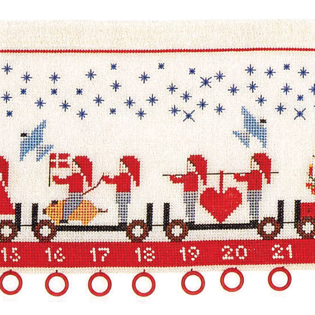 34-6276 Nisseoptog - julekalender - Edith Hansen (EH)
