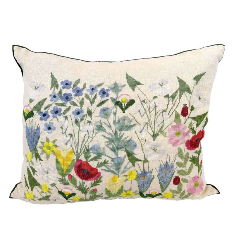 20-6386 Blomsterbed Årets Flora - pude - Edith Hansen (EH)