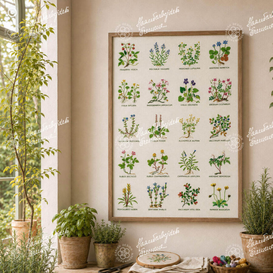 30-5148 Blomster - vægstykke - Gerda Bengtsson (GB)