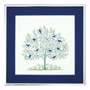 30-5334 Blå fugle - vægstykke - Gerda Bengtsson (GB)