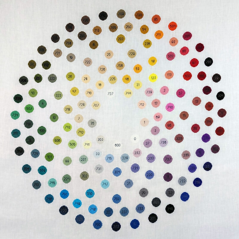 30-7158 Farveblomst - vægstykke - Pia Matthiessen (PM)