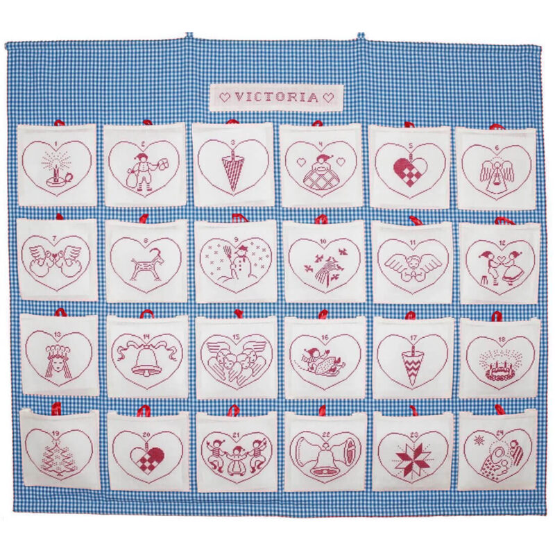 34-7001,03 Victoria - blå - julekalender - H. M. Dronning Margrethe II (HMDM)