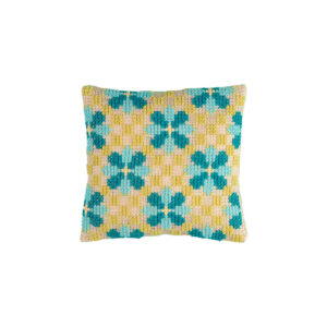 19-7146 Små blomster - blå nålepude - Haandarbejdets Fremme (HF)