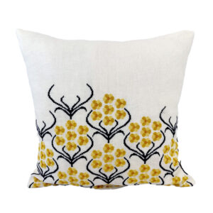 20-7184 Pude med gule blomster - Marlene Thorndahl (MTH)