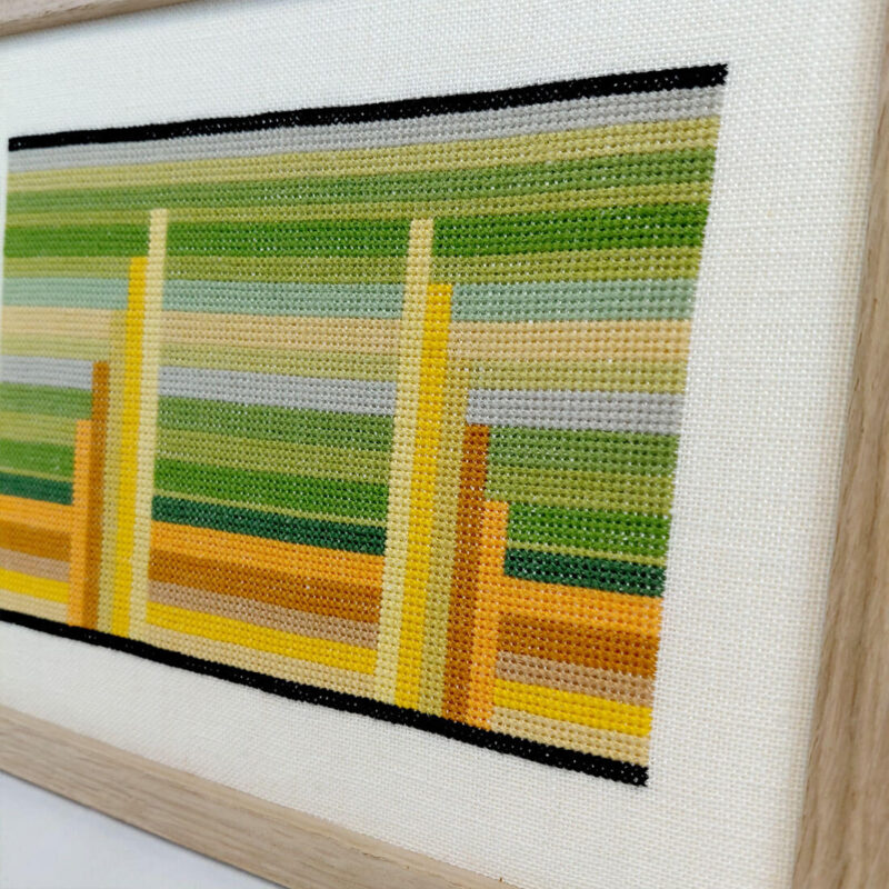 30-7190 Striber 2 - vikleprøve grøn/gul - Lis Helene Christensen (LHC)