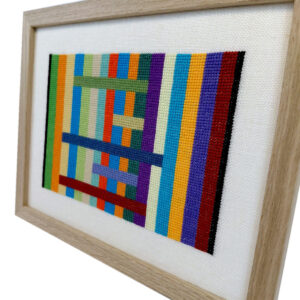 30-7195 Striber 1 - vikleprøve vilde farver - Lis Helene Christensen (LHC)